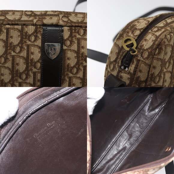 DIOR Trotter Canvas Shoulder Bag Brown - Picture 11 of 12